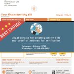 Australia Fake Utility bill template