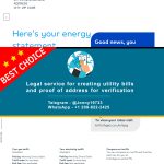 BRITICH GAS Fake Utility bill template