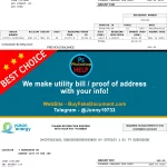 Canada Fake Utility bill template