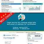 New York Fake Utility bill template