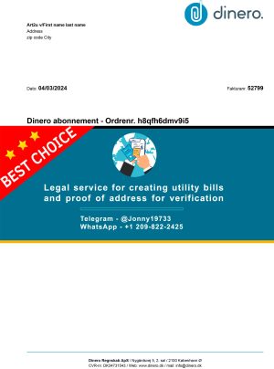 Denmark Fake Utility bill template