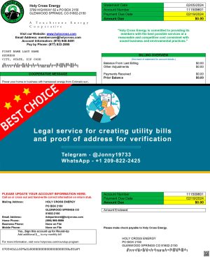 Colorado Fake Utility bill template