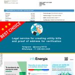 Spain Fake Utility bill template