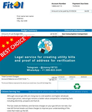 Sweden Fake Utility bill template