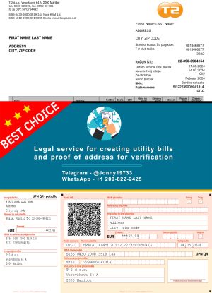 Slovenia Fake Utility bill template