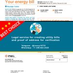 New York Fake Utility bill template