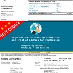 Seattle Fake Utility bill template