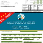 Kansas Fake Utility bill template