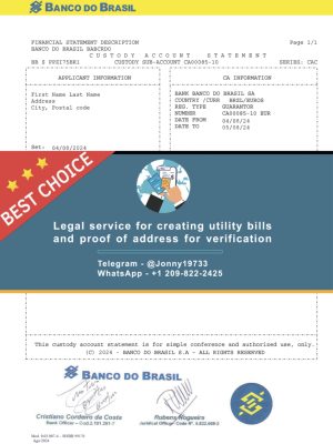 Brasil Fake Utility bill template