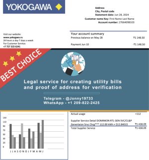 Kazakhstan Fake Utility bill template