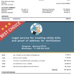 MOROCCO Fake Utility bill template