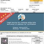 Singapore Fake Utility bill template