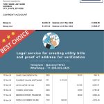 Algeria Fake Utility bill template