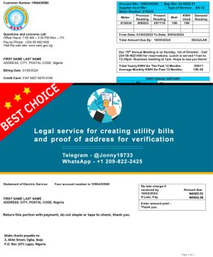 nigeria Fake Utility bill template